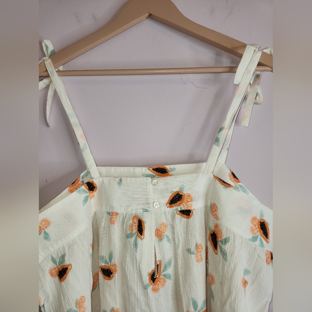 LOFT Beach Papaya Tie Strap Swing Dress, size M - Picture 7 of 13